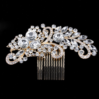 The Silver Rhinestone wedding Hair Combs